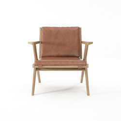 Tribute EASY CHAIR with LEATHER Vintage Brown | Armchairs | Karpenter