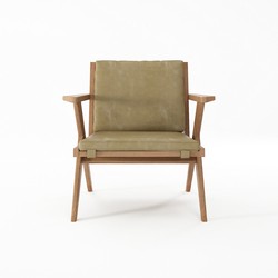 Tribute EASY CHAIR with LEATHER Safari Grey | Sessel | Karpenter