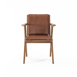 Tribute ARMCHAIR with LEATHER Vintage Brown