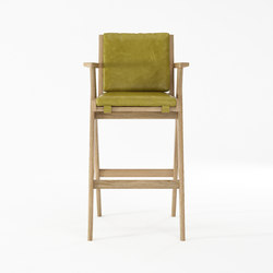 Tribute BARSTOOL with LEATHER Olive Green | Bar stools | Karpenter