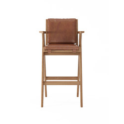 Tribute BARSTOOL with LEATHER Vintage Brown | Bar stools | Karpenter