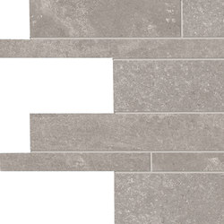 Groove Bright Grey Listelli sfalsati | Ceramic tiles | EMILGROUP