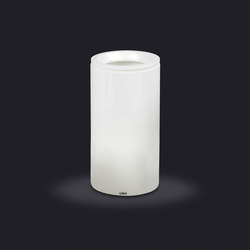 Cylindric Wastebasket with Open Lid
