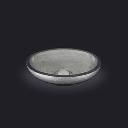 Dolce Oval Washbasin with Platinum External Texture