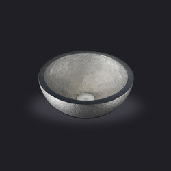 Dolce Round Washbasin with Platinum External Texture | Wash basins | Vallvé