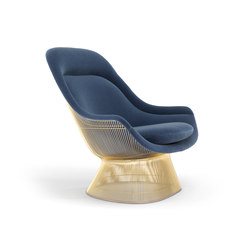 Platner Easy Chair Gold | with armrests | Knoll International