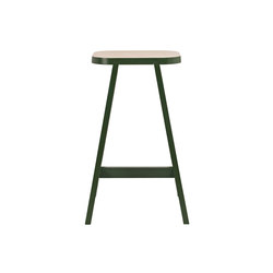 Bar Stool Three - Beech / Oxford Green | Bar stools | Another Country