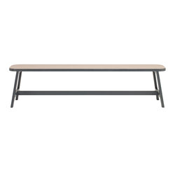 Bench Three - Beech/Grey Lacquered