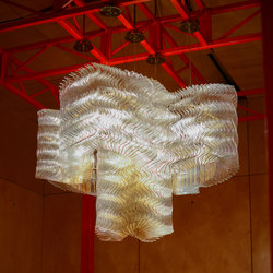 Plisse Cloud | Golden | Suspended lights | LASVIT