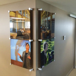 Corner Photo Display with Quick Change Hardware | Sign holders | Gyford StandOff Systems®
