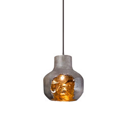 Decay Pendant 03 in Silver Nitrate & Polished Bronze | Suspended lights | Matthew Shively