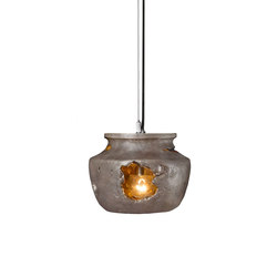 Decay Pendant 04 in Silver Nitrate & Polished Bronze | Suspended lights | Matthew Shively