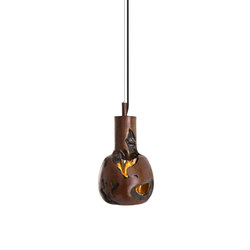 Decay Pendant 05 in French Brown, Pot Ash & Polished Bronze | Suspended lights | Matthew Shively