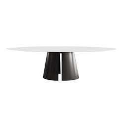 Fuego Round Dining Table | Panel base | Powell & Bonnell
