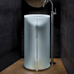 Pullman Pedestal Starphire Satin | Single wash basins | Vitraform