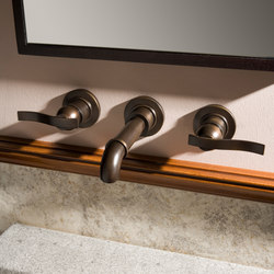 Bali - Wall-mounted basin mixer with 23,5cm spout - exposed parts | Wash basin taps | Graff