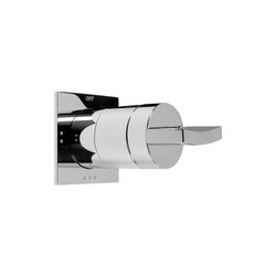 Luna - 1/2" concealed 4-way diverter for concealed shower mixers - exposed parts | Shower controls | Graff