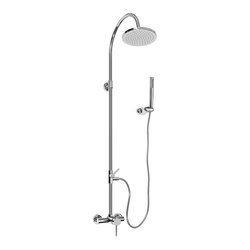 M.E. 25 - Thermostatic wall-mounted shower system with handshower and showerhead | Shower controls | Graff