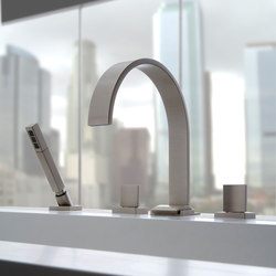 Sade - Deck-mounted bathtub mixer with hand shower set | Grifería para bañeras | Graff