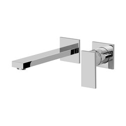 Solar - Wall-mounted basin mixer with 25cm spout - exposed parts | Wash basin taps | Graff
