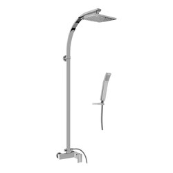 Targa - Wall-mounted shower system with handshower and showerhead | Shower controls | Graff