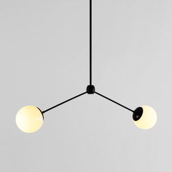 Modo Pendant - 2 Globes (Black/Cream) | Suspended lights | Roll & Hill