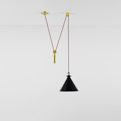 Shape Up Pendant - Cone (Blackened steel) | Suspensions | Roll & Hill