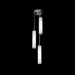Scarab 5" Lantern Triple Chandelier | Lámparas de araña | The American Glass Light Company