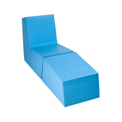 Primary Solo with Ottoman blue | without armrests | Quinze & Milan