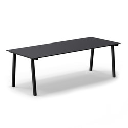 Mornington Table C with Black Compact Panel Top | 4-leg base | VUUE