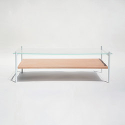 Duotone Rectangular Coffee Table | White / Tan | Tabletop rectangular | Yield