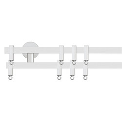 Tecdor T-section rails 25x25 mm | T-Section with round deco. plate | Curtain fittings | Büsche