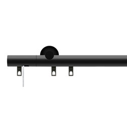 Tecdor Schnurzugvorhanggarnitur 28 mm | Schnurzug-Garnitur ohne Endstück | Wandsysteme | Büsche