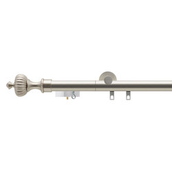 Tecdor motorized pole sets 28 mm | motorized pole set with finial Roma | Curtain fittings | Büsche