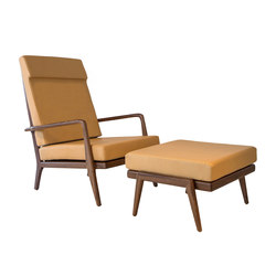 Rail Back High-Back Arm Chair | Armchairs | Smilow Design