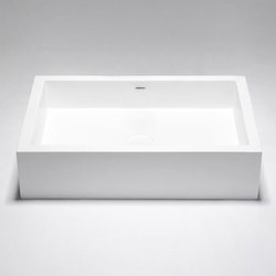 box | blu•stone™ rectangular countertop basin | Single wash basins | Blu Bathworks