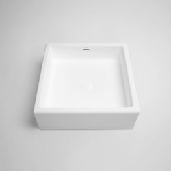 box | blu•stone™ square countertop basin | Single wash basins | Blu Bathworks