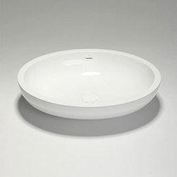 halo | blu•stone™  oval countertop basin | Single wash basins | Blu Bathworks