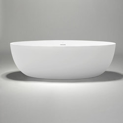 halo | blu•stone™ freestanding oval bathtub | Shape oval | Blu Bathworks