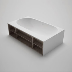 amanpuri•6 | blu•stone™ bathtub with recessed shelving | Shape rectangular | Blu Bathworks
