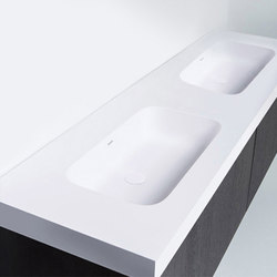 blu•stone™ vanity tops | series 1800 with double basin | Vanity units | Blu Bathworks
