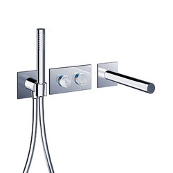 opus∙2 electronica | tubfiller & handshower digital thermostatic valve trim set | Bath taps | Blu Bathworks
