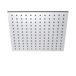 inox | stainless steel 16" shower head square | Shower controls | Blu Bathworks