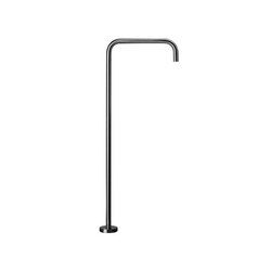 inox | stainless steel  34" single-hole, floor-mount tubfiller spout | Bath taps | Blu Bathworks