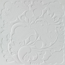 Tigerflower Debossed Tile | Colour white | Spinneybeck