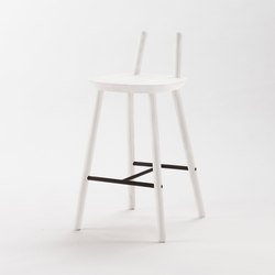 Naïve Semi Bar Chair, white | Sgabelli bancone | EMKO PLACE