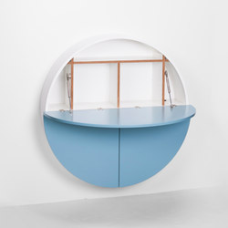 Pill Multifunctional cabinet, white-blue | Scaffali | EMKO PLACE
