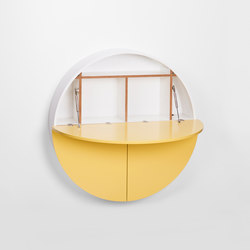Pill Multifunctional cabinet, white-yellow | Shelving | EMKO PLACE