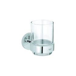 Essentials Crystal glass with holder | Toothbrush holders | GROHE