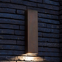 SIMPLY PILLAR down Wall large Brass LED | Outdoor wall lights | PVD Concept